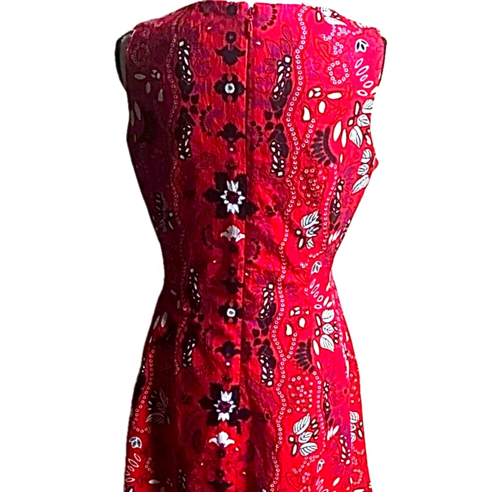 🎁NWT Eva Mendes for New York & Company Sheath Floral Sleeveless Dress Size 4 - Picture 5 of 7